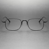Black Frame Glasses LE0360 in Titanium Oval Shape
