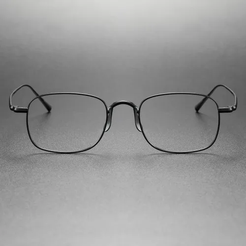Black Frame Glasses LE0360 in Titanium Oval Shape