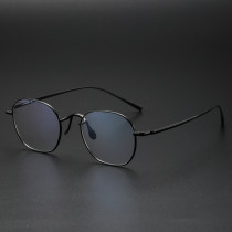 Black Titanium Square Glasses LE0361 - Sleek & Modern