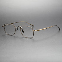 LE0360 Titanium Optical Glasses in Bronze - Sleek Oval Prescription Frames