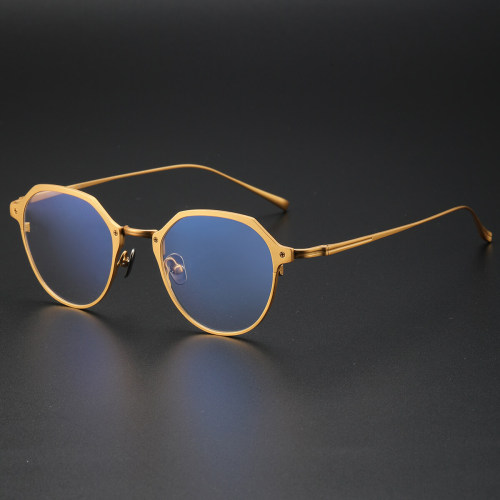 Gold Rimmed Glasses LE0357 - Titanium Crafted Elegance