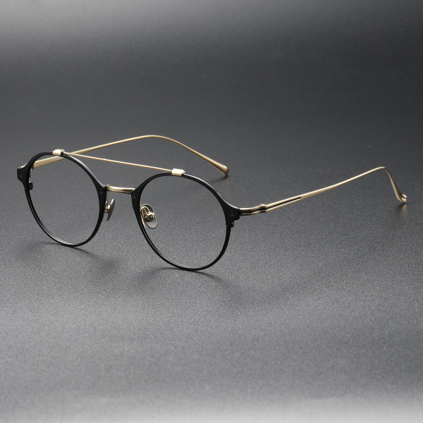 Black and Gold Glasses LE0354 – Elegance Defined, Modern Titanium Frames