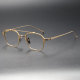 Elegant LE0355 Gold Rim Glasses - Classic Square Titanium Frames with Comfort Fit
