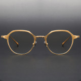 Gold Rimmed Glasses LE0357 - Titanium Crafted Elegance