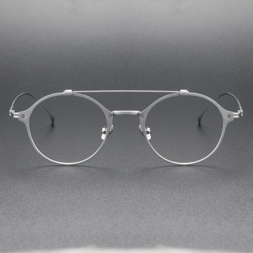 Silver Glasses LE0354 - Premium Titanium Aviator Frames