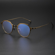 Men's Bronze Geometric Prescription Glasses - Cool Titanium Frames LE0357