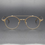 Gold Aviator Glasses LE0354 - Luxurious Titanium Elegance