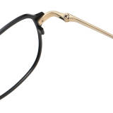 Black & Gold Square Titanium Glasses LE0355 - Elegance Redefined