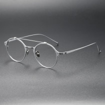 Silver Glasses LE0354 - Premium Titanium Aviator Frames