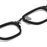 Black Frame Glasses LE0352 - Sleek Titanium Rectangle Style