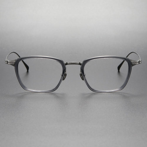 Rectangle Prescription Eyeglasses LE0352 - Gunmetal & Gray Elegance