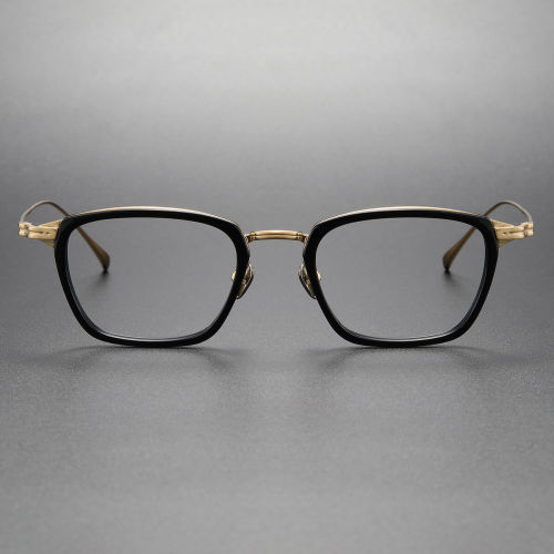 Black and Gold Glasses Frames LE0352 - Refined Elegance