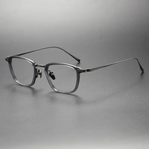 Rectangle Prescription Eyeglasses LE0352 - Gunmetal & Gray Elegance
