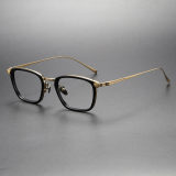 Black and Gold Glasses Frames LE0352 - Refined Elegance