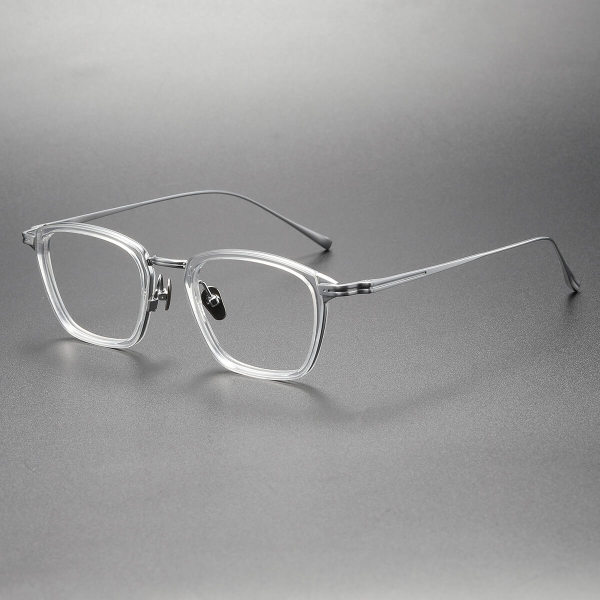 Rectangle Prescription Glasses LE0352 - Modern Clear & Silver Design
