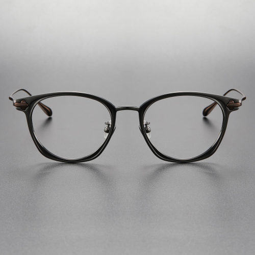 Titanium Optical Glasses LE0351: Gunmetal Frame with Bronze Arms