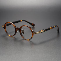 Glasses for Night Driving LE0154: Tortoiseshell Round Acetate Frames