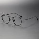 Black Frame Glasses LE0400: Classic Round Titanium Design