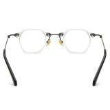 Clear Glasses Frames LE0564 - Elegant Titanium Square Frames with Black Arms