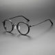 Black Frame Glasses LE0447 - Sleek Titanium Round Glasses from Olet Optical
