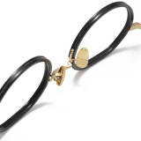 Black and Gold Glasses LE0493 - Luxurious Geometric Titanium Frames