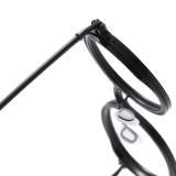 Black Frame Glasses LE0447 - Sleek Titanium Round Glasses from Olet Optical