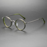 Extra Large Prescription Glasses LE0447 - Gunmetal with Green Inner Rim
