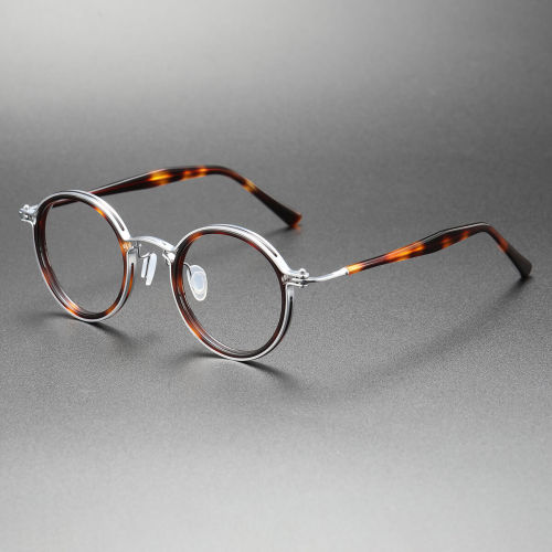 Bifocal Reading Glasses LE0449 - Tortoise Acetate with Silver Titanium Rim