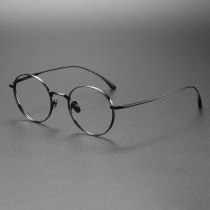 Round Eyeglasses LE0504 - Gunmetal Elegance with Sleek Design