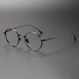 Round Frame Glasses LE0504 - Sleek Bronze Finish with Timeless Elegance