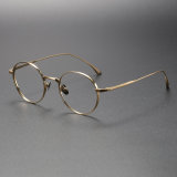 Gold Frame Glasses LE0504 - Radiant Classic Round Silhouette