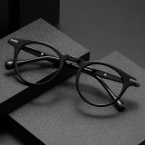 Black Glasses LE0066 - Gunmetal Accents and Timeless Round Silhouette