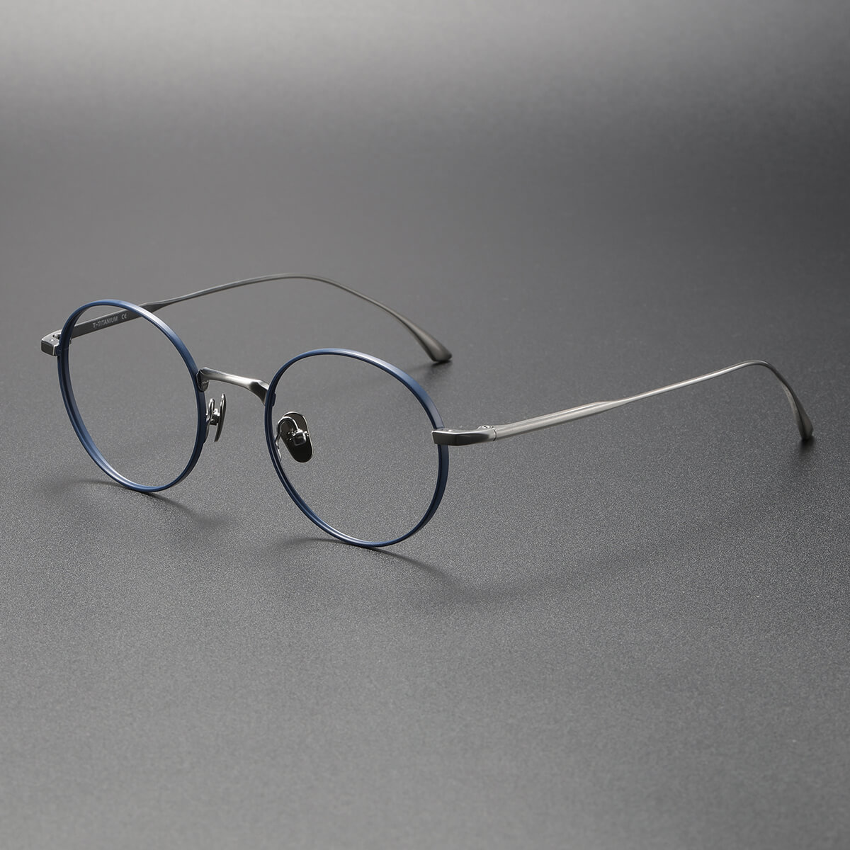 Blue Glasses Frames LE0504 Elegant Silver Arms Classic Round Design