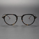 Tortoiseshell Glasses LE0491 - Chic Geometric Tortoise & Gunmetal Frames