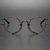 Bronze Round Frame Prescription Glasses LE0023 - Timeless Elegance