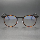 Round Reading Glasses LE0242 - Gunmetal & Tortoise Elegance