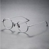 Circle Frame Glasses LE0141 - Sleek Silver Finish