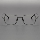 Black Frame Oval Titanium Glasses LE0499 - Sleek & Allergen-Free Design
