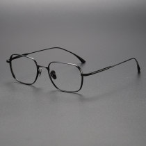 Black Frame Oval Titanium Glasses LE0499 - Sleek & Allergen-Free Design