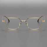 Gold Frame Oval Titanium Glasses LE0499 - Elegant & Hypoallergenic