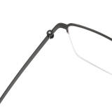 Black Half Frame Titanium Glasses LE0135 - Modern & Hypoallergenic