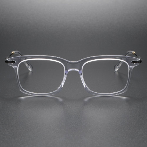 Clear Glasses LE0152 - Elegant Square Frame with Transparent and Black Design