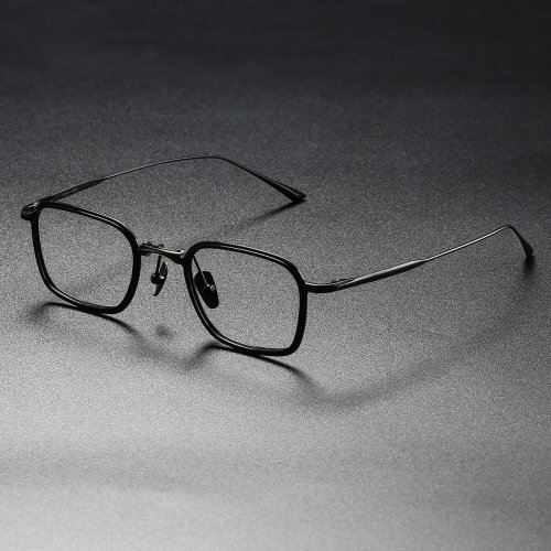 Classic Black Rectangle Glasses - LE0278 | Acetate Frames