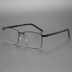 Black Frame Rectangle Titanium Glasses LE0213 - Modern & Hypoallergenic