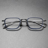 Blue & Silver Titanium Eyeglass Frames LE0278 - Modern & Hypoallergenic Design