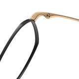 LE0286 Black & Gold Square Titanium Glasses – Elegant & Comfortable