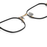 LE0286 Black & Gold Square Titanium Glasses – Elegant & Comfortable