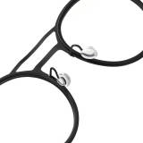 Black Round Glasses LE0249 - Sleek Titanium Frame for a Minimalist Look