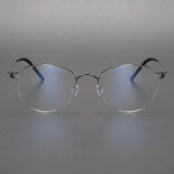 Oval Frame Glasses LE0467 - Gunmetal Titanium for Sleek Comfort
