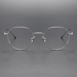 Silver Glasses LE0284 - Sleek Round Titanium Frames for a Modern Look